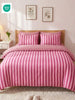 2/3pcs Bedding Set, Soft Breathable Bed Sheet, Comfortable Striped Duvet Cover Set, Soft Anti-Pilling, Home Textile, Does Not Include Duvet Insert And Pillow, Suitable For Double/Full/Queen/Twin Bed, All Season Use, Cute Bedroom Decor, OEKO-TEX Certified